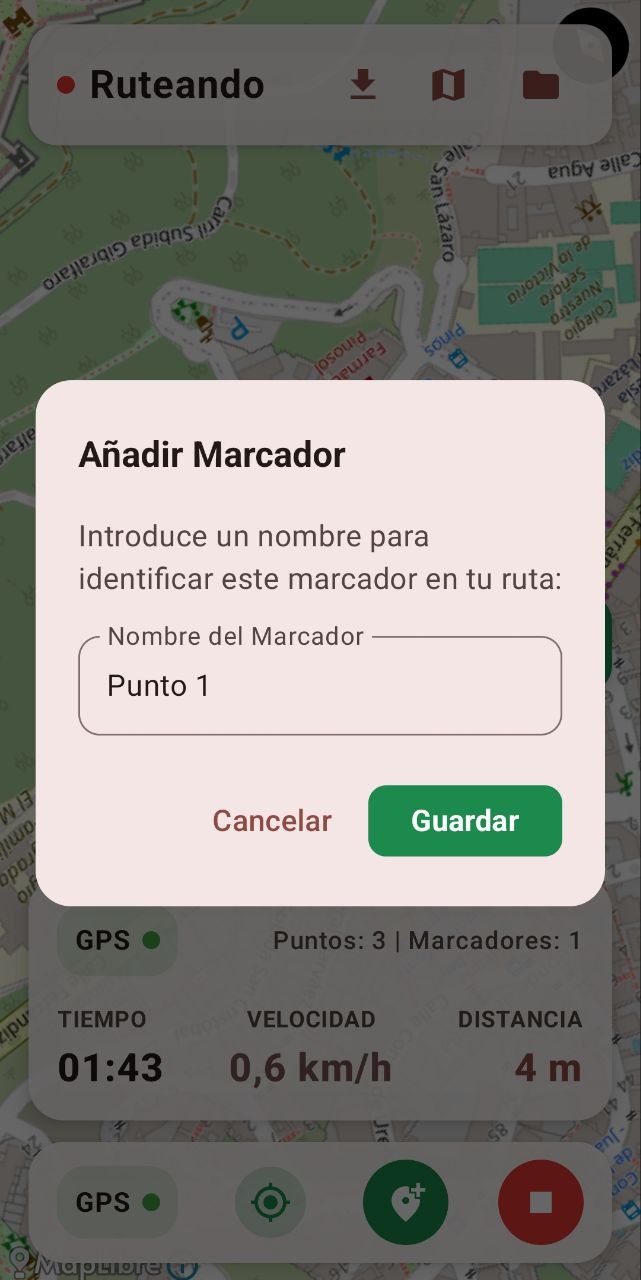 Waypoints, detalles de altimetría y mapa offline